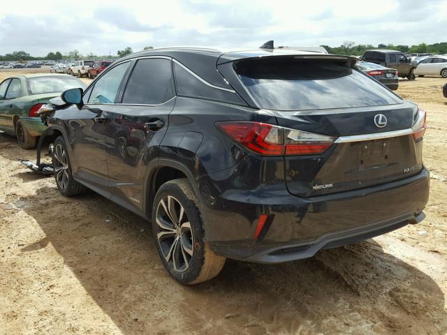 2T2BGMCA2GC002909 - 2016 LEXUS RX 450H BLACK photo 3