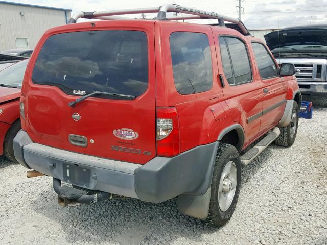 5N1ED28Y91C583731 - 2001 NISSAN XTERRA XE RED photo 4