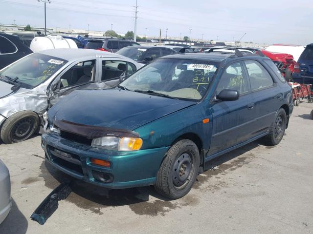 JF1GF4358VH805545 - 1997 SUBARU IMPREZA L GREEN photo 2