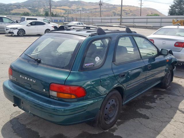 JF1GF4358VH805545 - 1997 SUBARU IMPREZA L GREEN photo 4