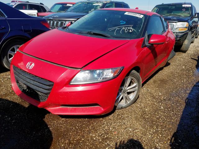 JHMZF1C47BS007785 - 2011 HONDA CR-Z RED photo 2