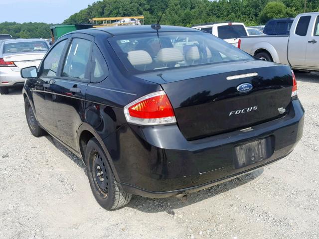 1FAHP3EN9AW256002 - 2010 FORD FOCUS S BLACK photo 3