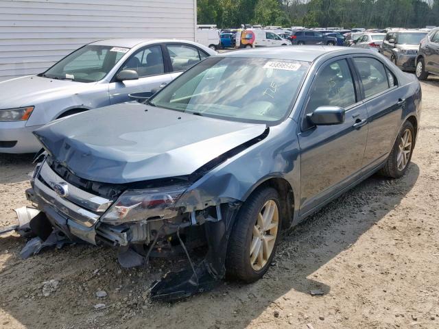 3FAHP0JA2BR237121 - 2011 FORD FUSION SEL GRAY photo 2