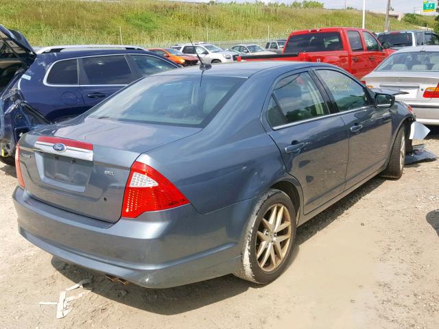 3FAHP0JA2BR237121 - 2011 FORD FUSION SEL GRAY photo 4