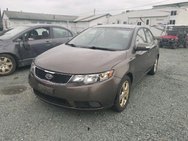 KNAFU4A25A5221472 - 2010 KIA FORTE EX GRAY photo 2