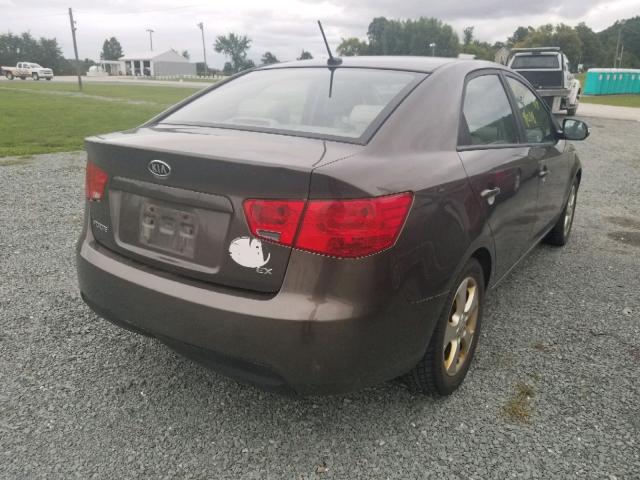 KNAFU4A25A5221472 - 2010 KIA FORTE EX GRAY photo 4