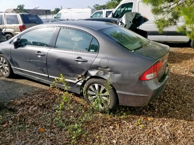 2HGFA16939H357220 - 2009 HONDA CIVIC EXL 灰色 照片 3