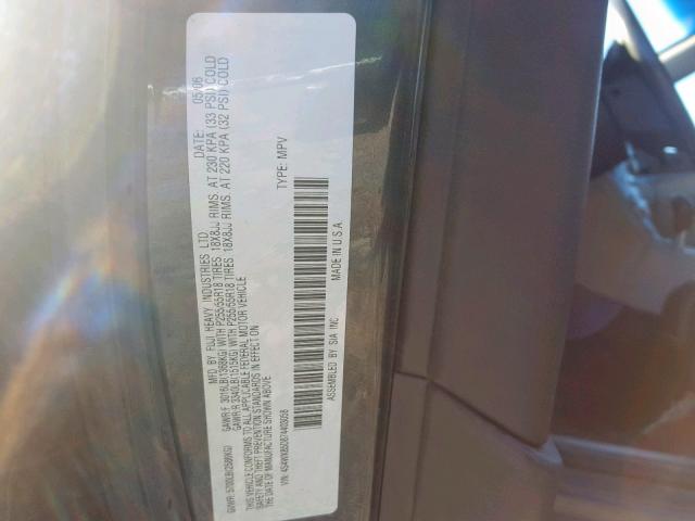 4S4WX85D874403058 - 2007 SUBARU B9 TRIBECA GRAY photo 10