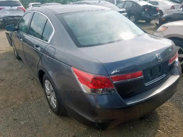 1HGCP2F3XBA152243 - 2011 HONDA ACCORD LX GRAY photo 3