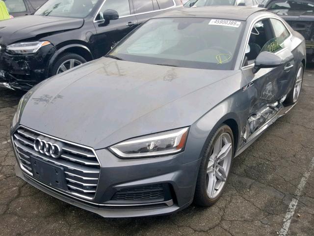 WAUTNAF52JA005619 - 2018 AUDI A5 PREMIUM GRAY photo 2