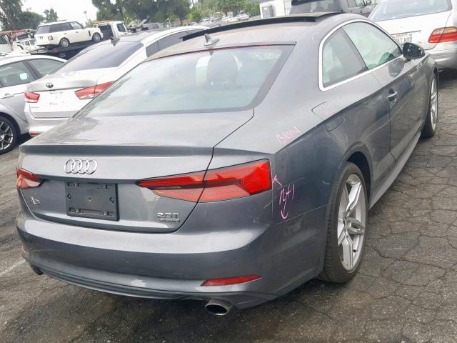 WAUTNAF52JA005619 - 2018 AUDI A5 PREMIUM GRAY photo 4