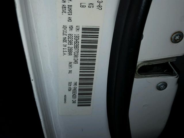 1B3HB28B77D301349 - 2007 DODGE CALIBER WHITE photo 10