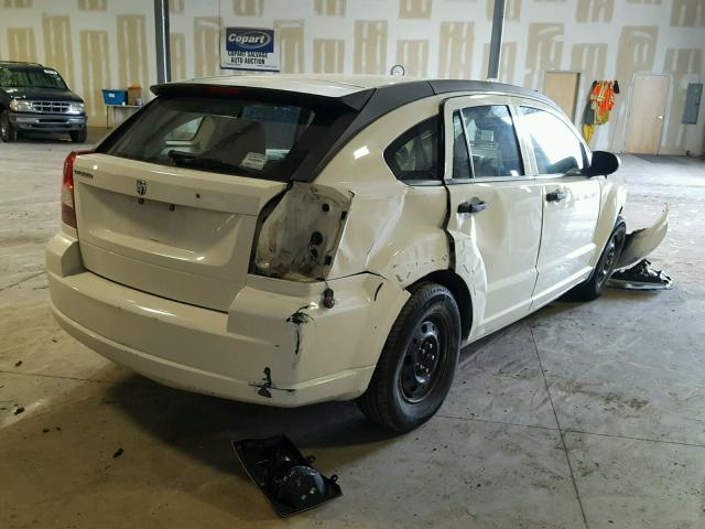 1B3HB28B77D301349 - 2007 DODGE CALIBER WHITE photo 4