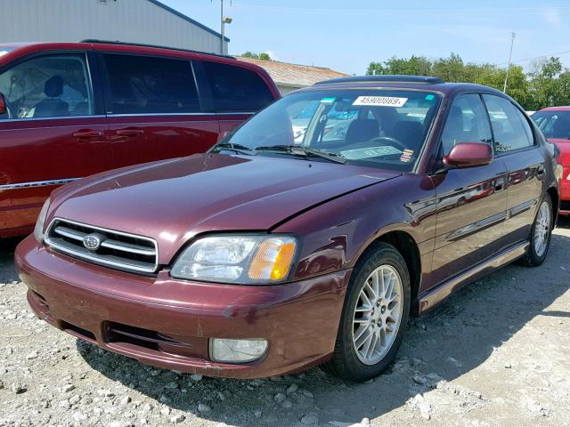 4S3BE645117201840 - 2001 SUBARU LEGACY GT MAROON photo 2