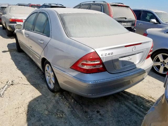 WDBRF61J94E018004 - 2004 MERCEDES-BENZ C 240 SILVER photo 3