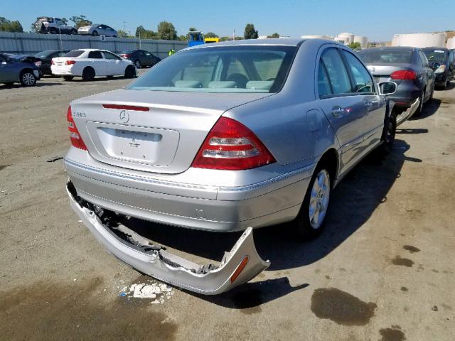 WDBRF61J94E018004 - 2004 MERCEDES-BENZ C 240 SILVER photo 4