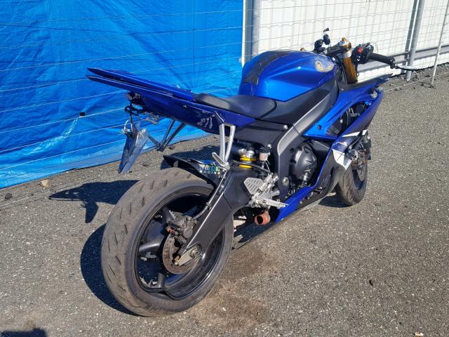 JYARJ16E88A007809 - 2008 YAMAHA YZFR6 BLUE photo 4