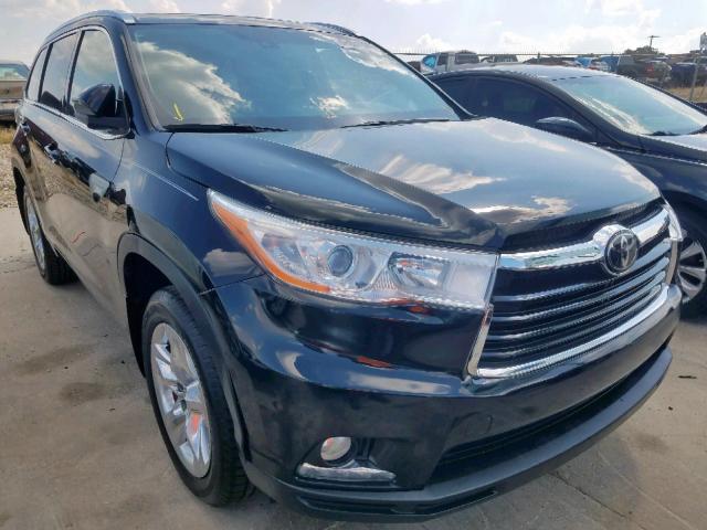 5TDDKRFH1GS279446 - 2016 TOYOTA HIGHLANDER BLACK photo 1