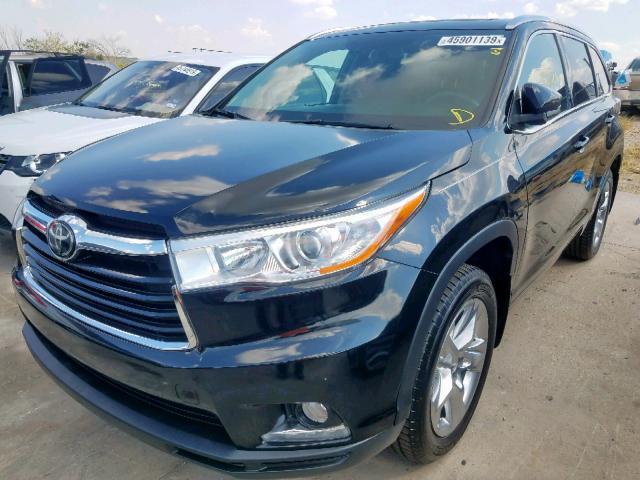 5TDDKRFH1GS279446 - 2016 TOYOTA HIGHLANDER BLACK photo 2