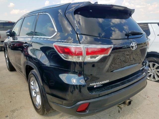 5TDDKRFH1GS279446 - 2016 TOYOTA HIGHLANDER BLACK photo 3