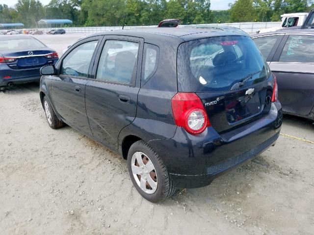 KL1TD6DE0AB049612 - 2010 CHEVROLET AVEO LS BLACK photo 3