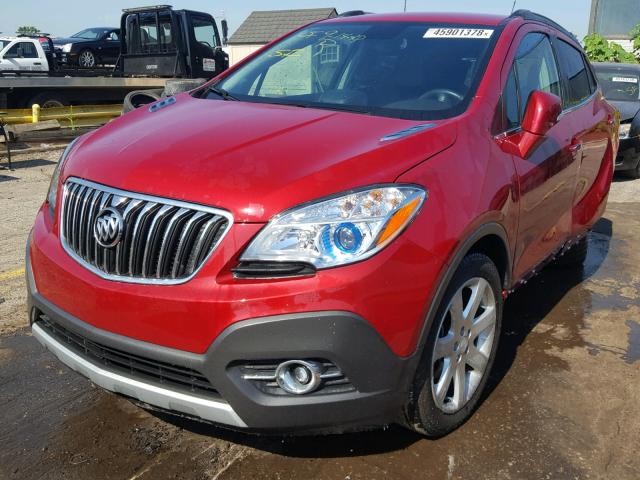 KL4CJCSB9FB159648 - 2015 BUICK ENCORE RED photo 2