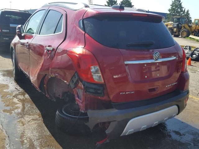 KL4CJCSB9FB159648 - 2015 BUICK ENCORE RED photo 3