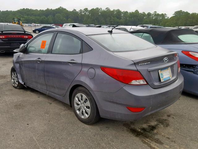 KMHCT4AE0GU037716 - 2016 HYUNDAI ACCENT SE GRAY photo 3