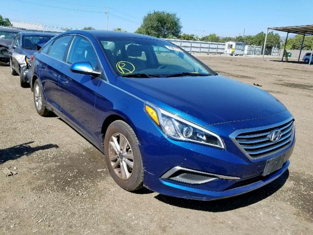 5NPE24AF8HH574905 - 2017 HYUNDAI SONATA SE BLUE photo 1