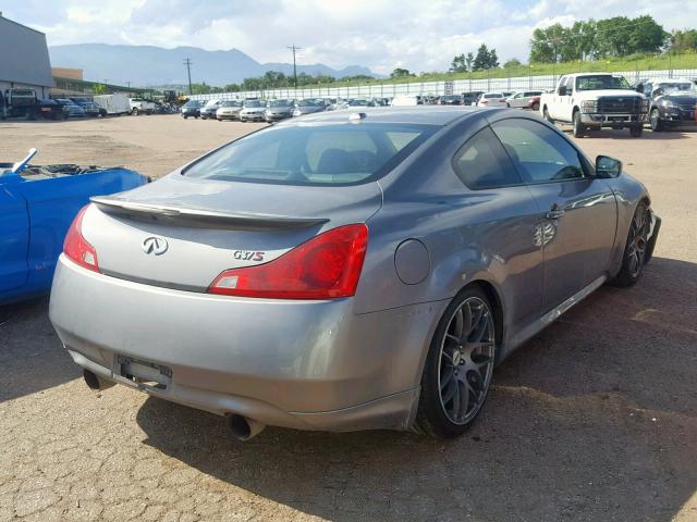 JNKCV64E68M110237 - 2008 INFINITI G37 BASE GRAY photo 4