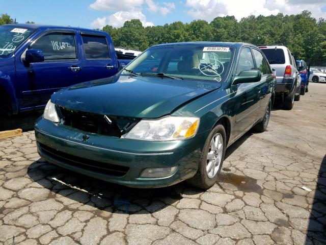 4T1BF28B82U246102 - 2002 TOYOTA AVALON XL GREEN photo 2