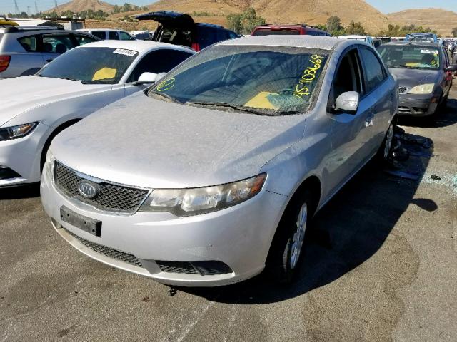 KNAFU4A25A5144327 - 2010 KIA FORTE EX SILVER photo 2