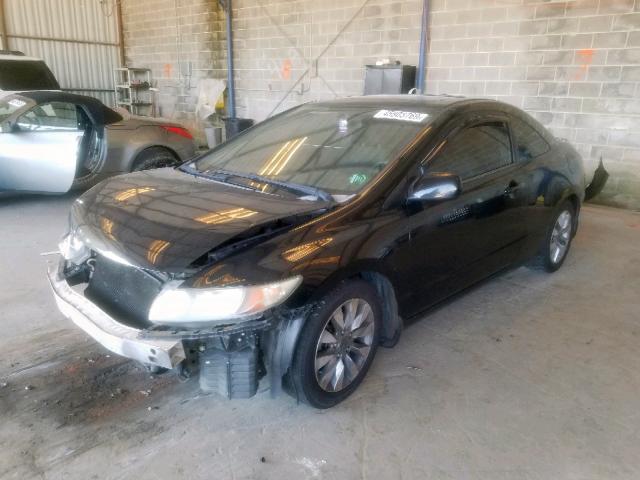 2HGFG12899H515121 - 2009 HONDA CIVIC EX BLACK photo 2