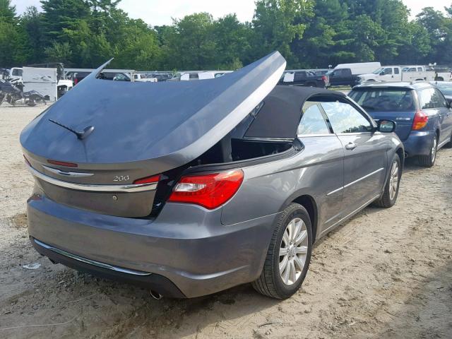 1C3BCBEG6CN271240 - 2012 CHRYSLER 200 TOURIN GRAY photo 4