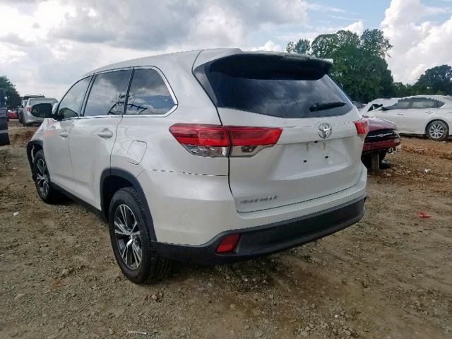 5TDZZRFH8KS313845 - 2019 TOYOTA HIGHLANDER WHITE photo 3