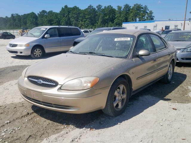 1FAFP5529YA232041 - 2000 FORD TAURUS SES TAN photo 2