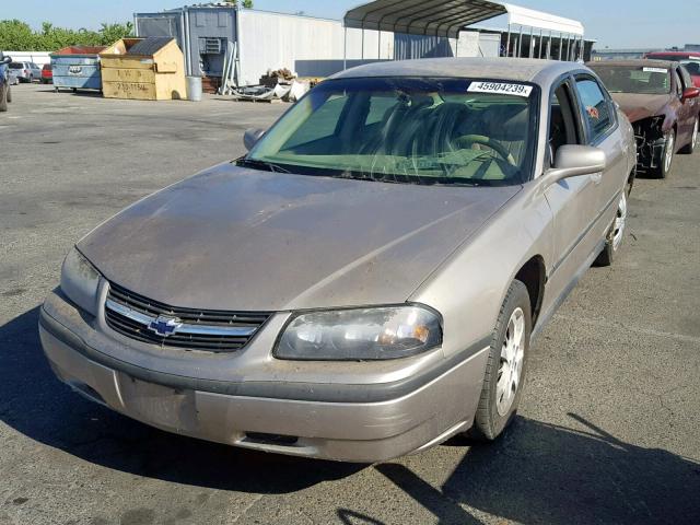 2G1WF52E829137011 - 2002 CHEVROLET IMPALA TAN photo 2