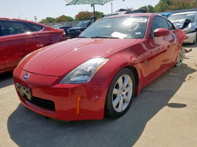 JN1AZ34E54T051129 - 2004 NISSAN 350Z COUPE RED photo 2