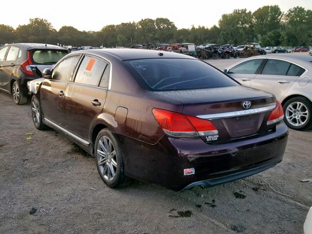 4T1BK3DB3CU446166 - 2012 TOYOTA AVALON BAS BURGUNDY photo 3