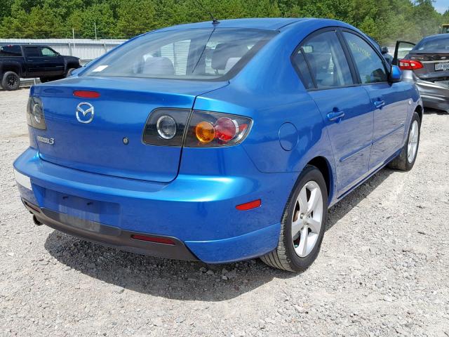 JM1BK323561487775 - 2006 MAZDA 3 S BLUE photo 4