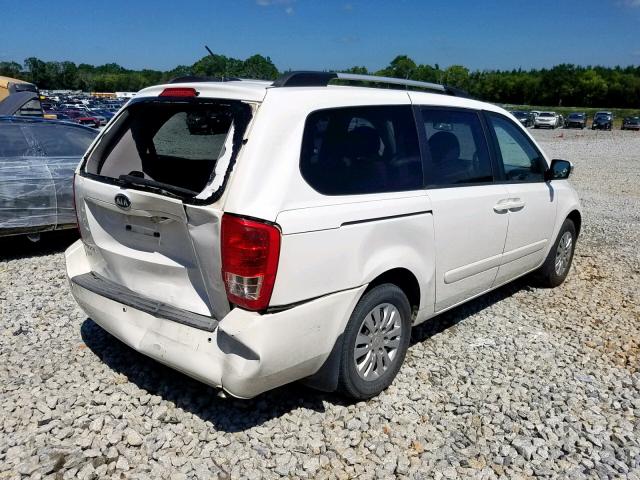 KNDMG4C79B6369890 - 2011 KIA SEDONA LX WHITE photo 4