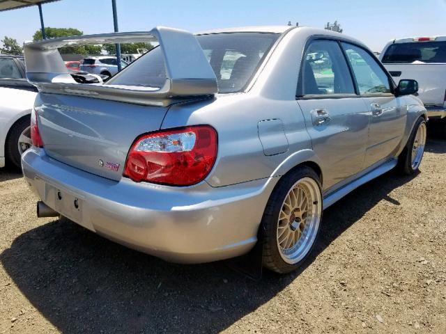 JF1GD70665L509165 - 2005 SUBARU IMPREZA WR GRAY photo 4