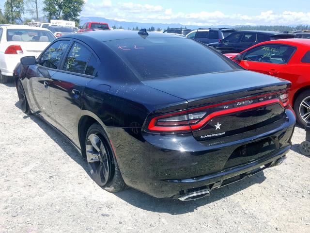 2C3CDXHG0HH523980 - 2017 DODGE CHARGER SX BLACK photo 3