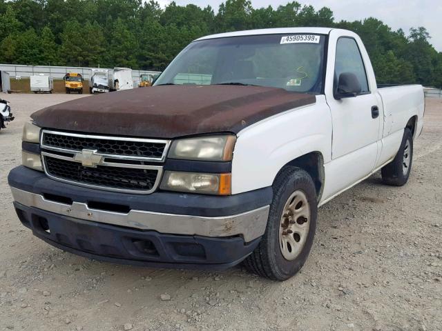 1GCEC14X46Z297353 - 2006 CHEVROLET SILVERADO WHITE photo 2