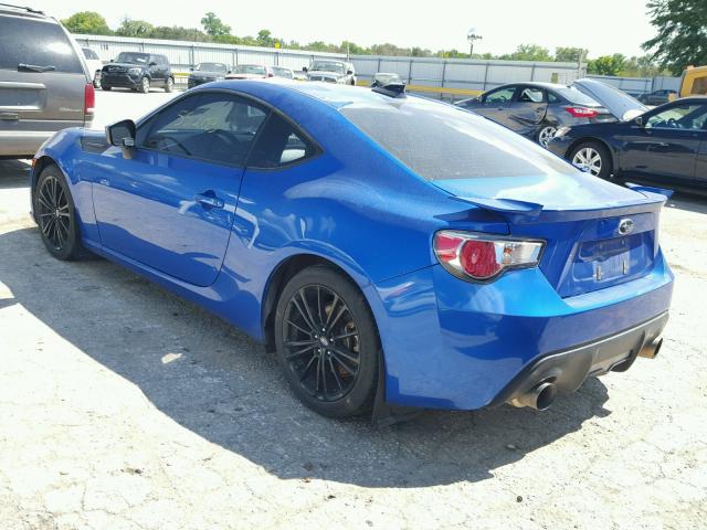 JF1ZCAC17E9602976 - 2014 SUBARU BRZ 2.0 LI BLUE photo 3