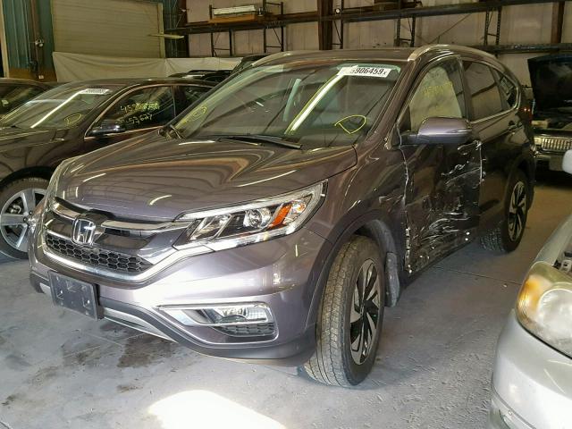 5J6RM4H93FL099081 - 2015 HONDA CR-V TOURI GRAY photo 2