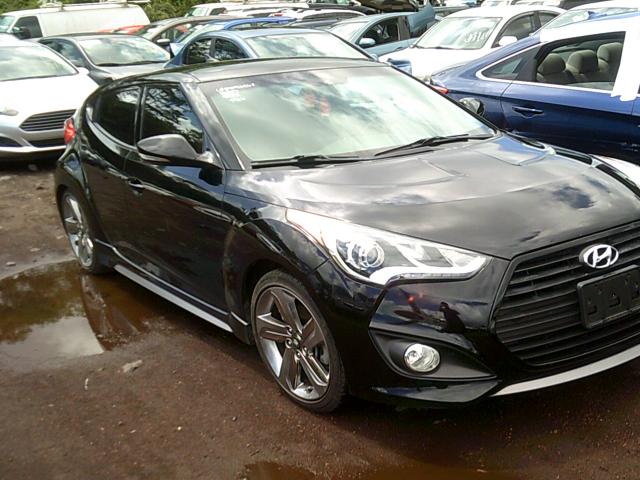 KMHTC6AEXFU231177 - 2015 HYUNDAI VELOSTER T BLACK photo 1