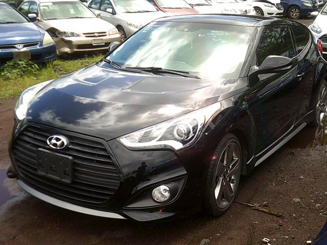 KMHTC6AEXFU231177 - 2015 HYUNDAI VELOSTER T BLACK photo 2