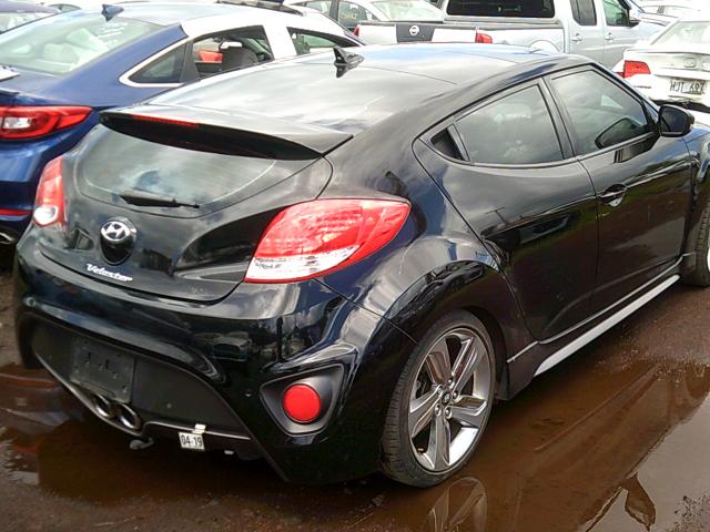 KMHTC6AEXFU231177 - 2015 HYUNDAI VELOSTER T BLACK photo 4