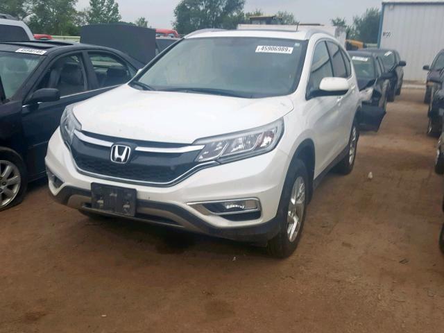 5J6RM4H73FL133311 - 2015 HONDA CR-V EXL WHITE photo 2